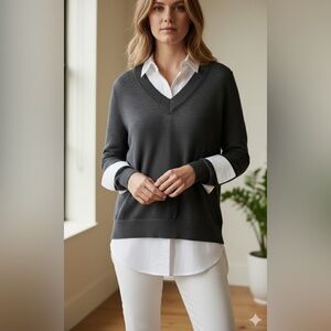 Vince 100% Linen V neck Cardigan Size M